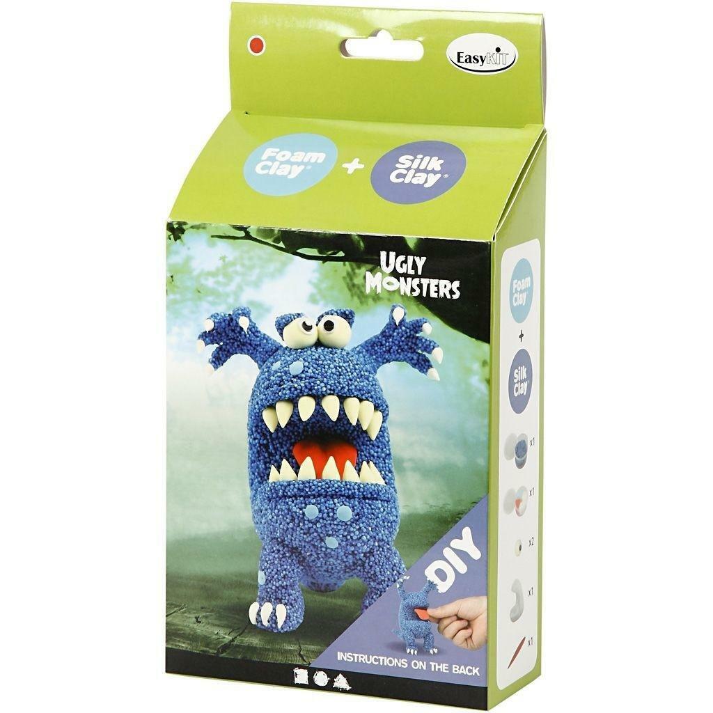 KIT CREATIVO MANIPOLAZIONE FOAM CLAY + SILK CLAY - UGLY MONSTERS CREOTIME 100615