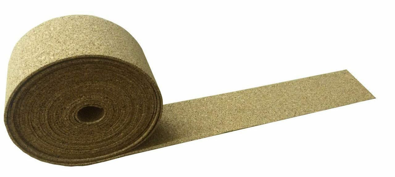 2K Grande Controllo Sughero Pista Letto Sottoposto Roll 10m Lungo x100mm Largo X