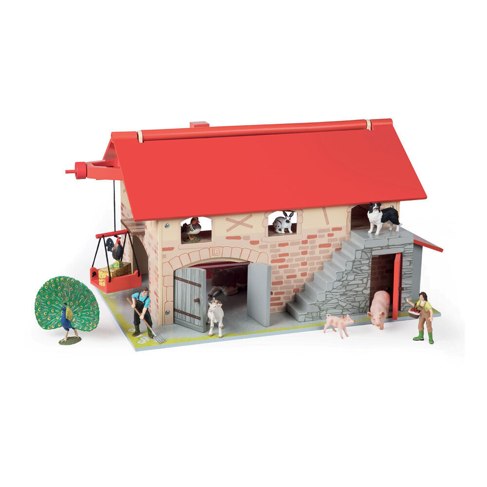 Papo-Papo-PAP60101-Fattoria Papo-PAP60101-Fattoria Grande, Colore Rosso-Bianco,