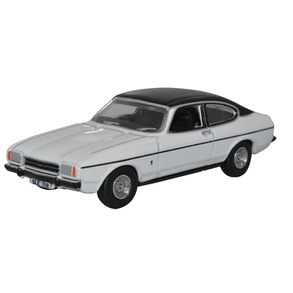 Oxford 76CPR003 - Ford Capri Mk2 Bianco Nero Tettuccio 1/76 Scala 00 Gauge - T48