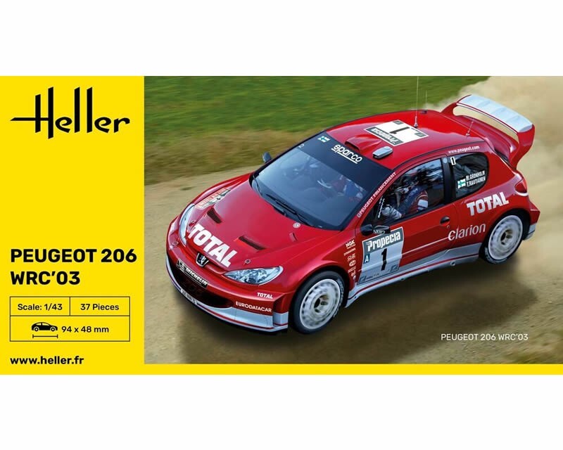 Heller Peugeot 206 WRC'03 1:43 80113 modellismo