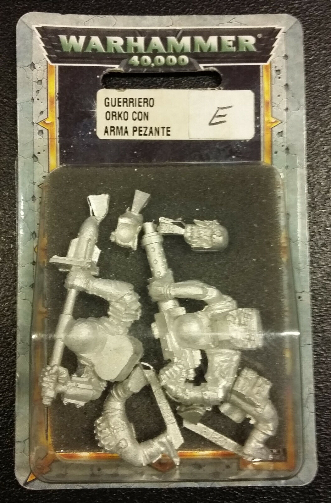 Warhammer 40K blister SPACE ORK Guerriero Orko arma pezante BOYZ EAVY WEAPONS