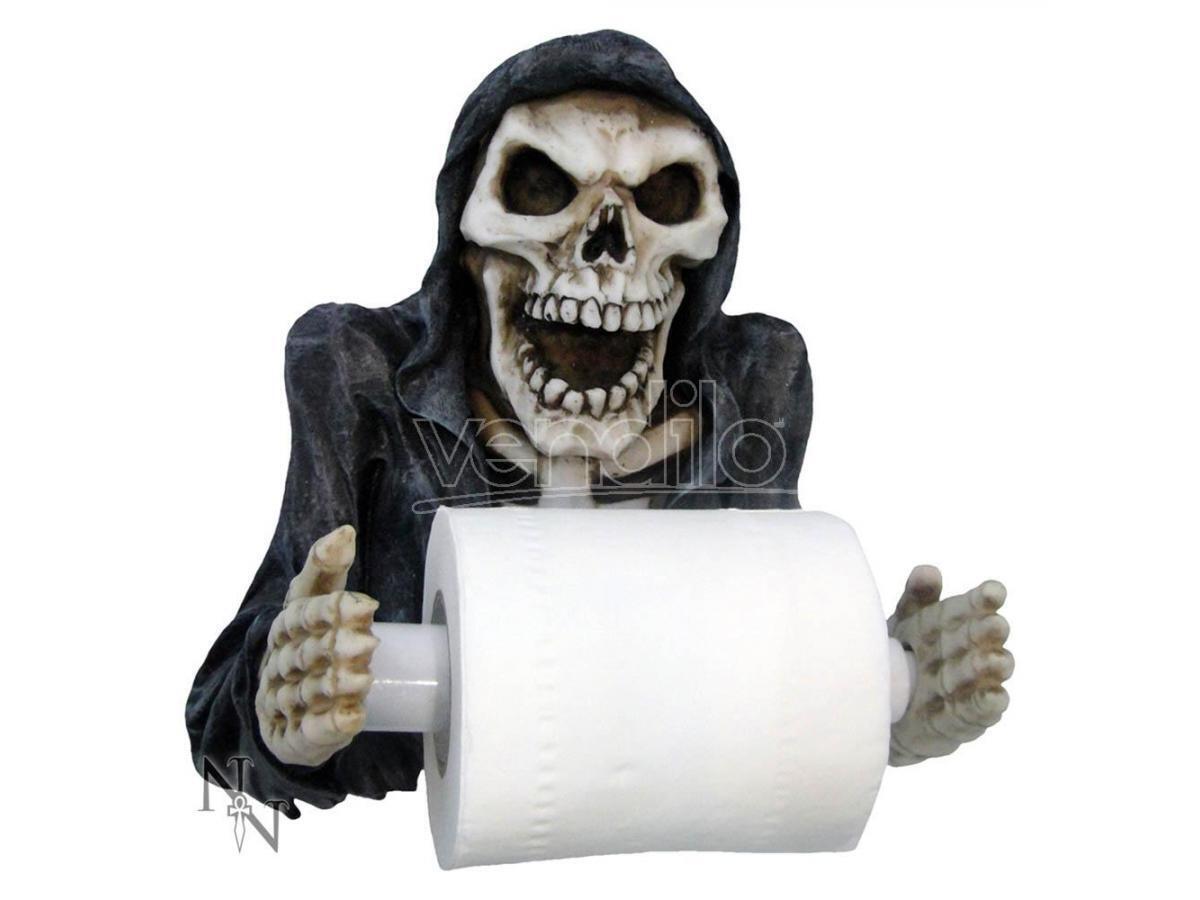 GRIMM REAPER TOILET PAPER HOLDER ACCESSORI CASA NEMESIS NOW