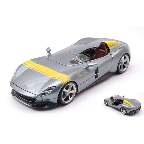 FERRARI MONZA SP1 2018 GREY 1:24 Burago Auto Stradali Modellino