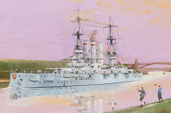 Trumpeter 05355 SCHLESWIG HOLSTEIN BATTLESHIP 1908 1:350 Kit di modellismo