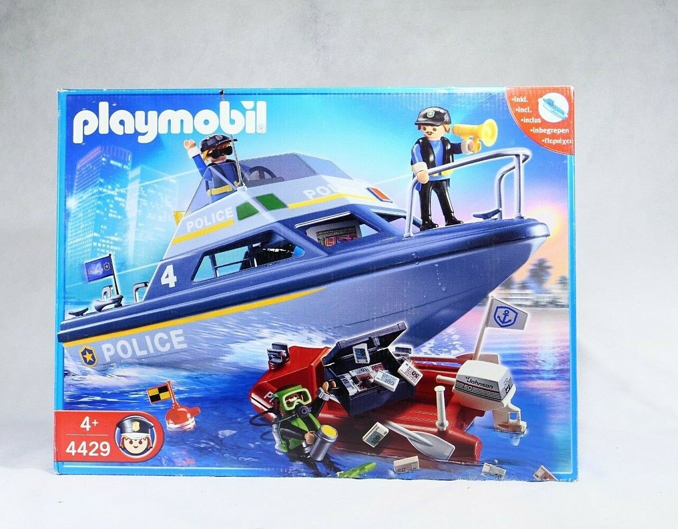 PLAYMOBIL N.4429 Barca Da Polizia 2006 Nuovo Mint IN Scatola