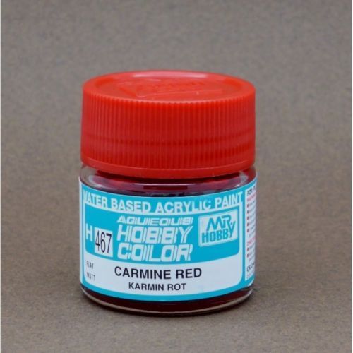 GUNZE SANGYO MR HOBBY AQUEOUS COLOR COLORE FLAT CARMINE RED ROSSO CARMINIO H467
