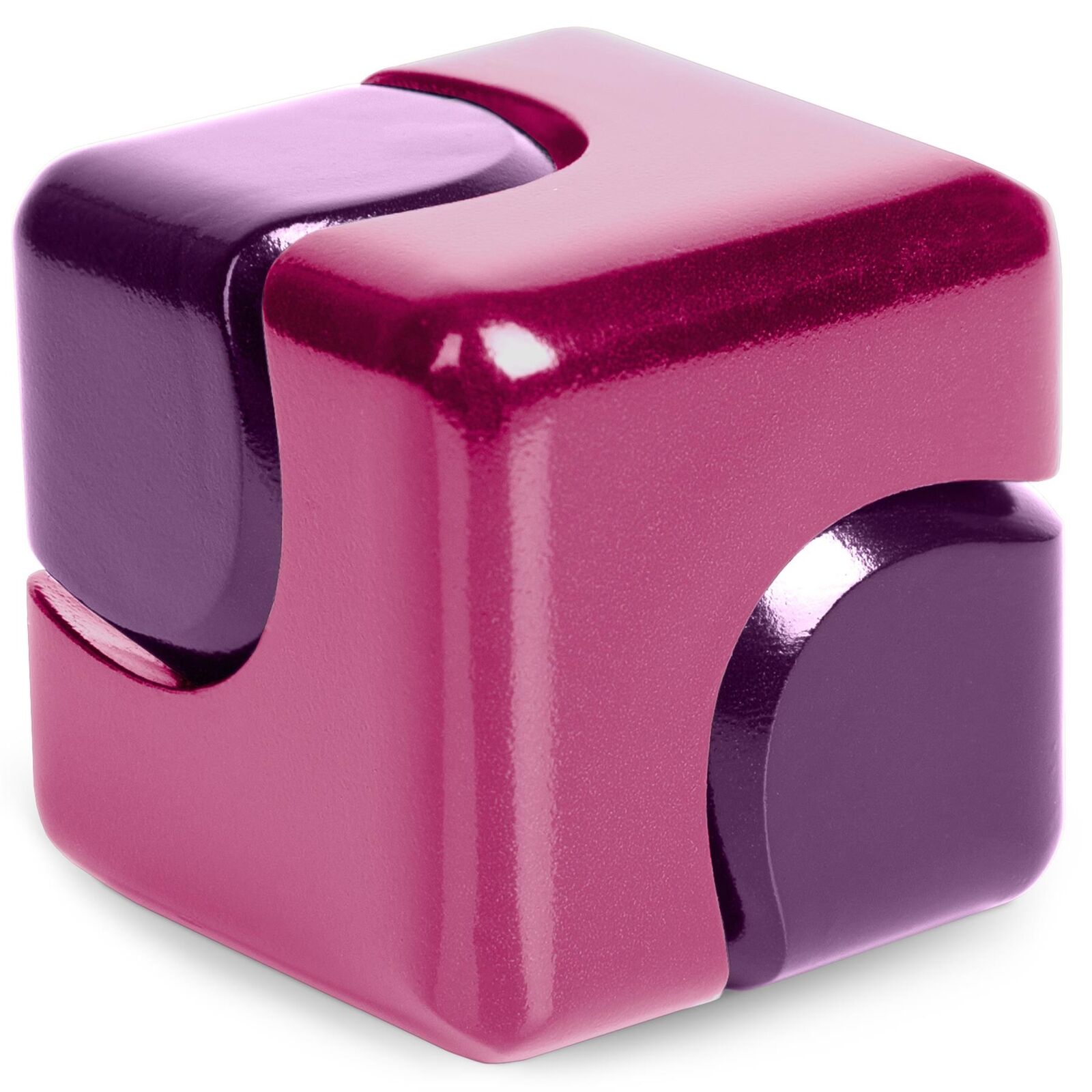 Bopster Cubo Antistress Spinner Mano Giocattolo 360 Spin Metallo Anti Rosa/