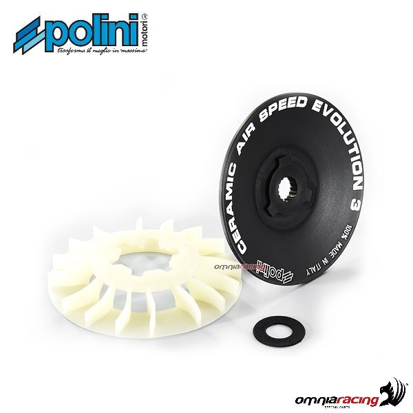 Polini Evolution 3 fixed half-pulley in ceramic coated aluminum for Ark50 Air