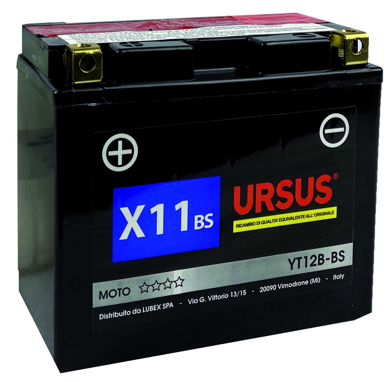 Batteria avviamento moto ursus   x4 bs 3 ah mm. 114x71x86 h -