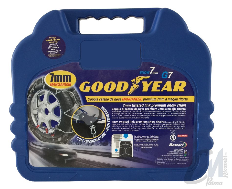 110 77956 CATENE DA NEVE GOODYEAR G7 245/45-16 205/55-17 215/50-17 215/55-17