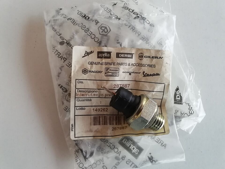 287887 BULBO INTERRUTTORE PRESSIONE OLIO ORIGINALE PIAGGIO APE 703 DIESEL POKER