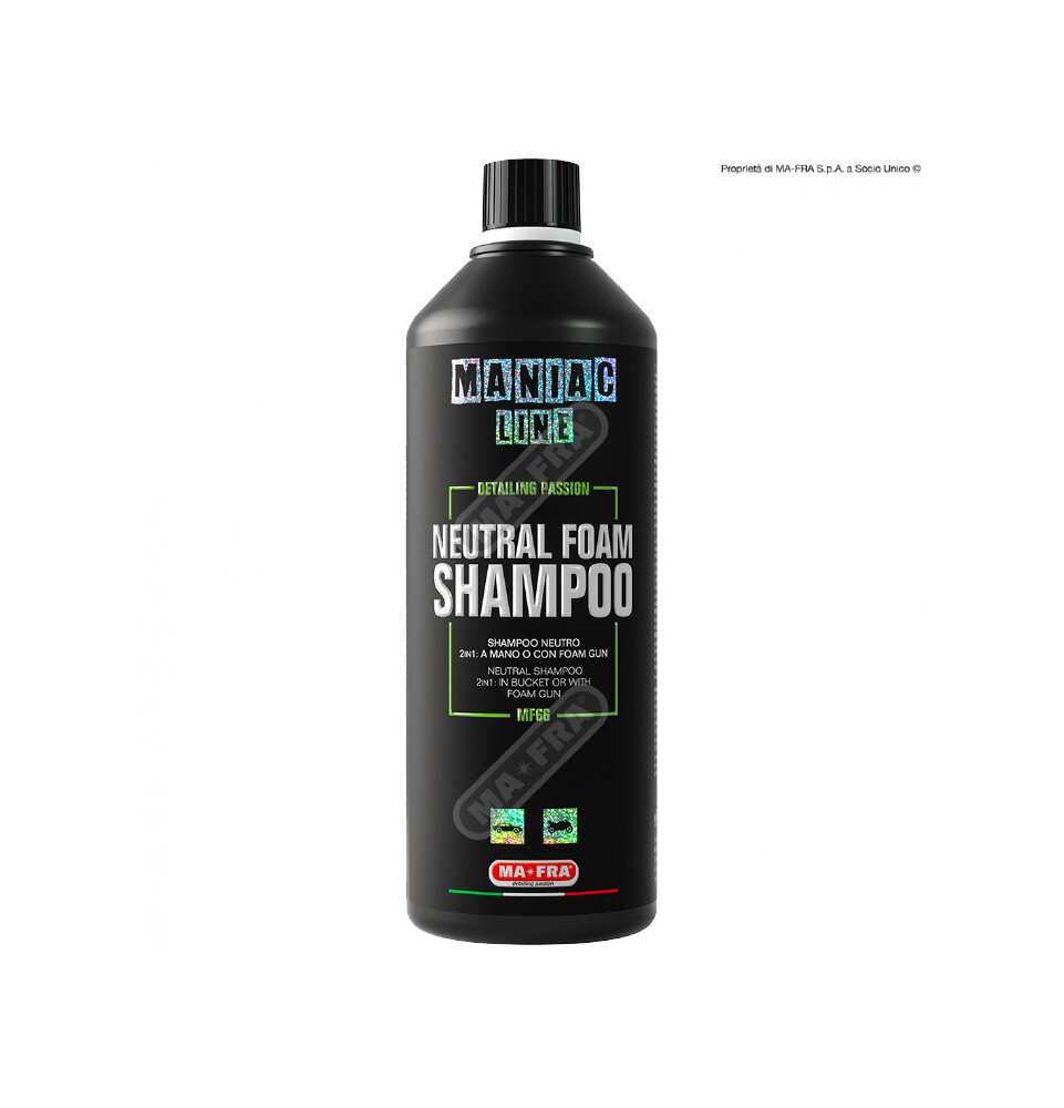 NEUTRAL FOAM SHAMPOO - MANIAC LINE FOR CAR DETAILING pH neutro 2 in 1