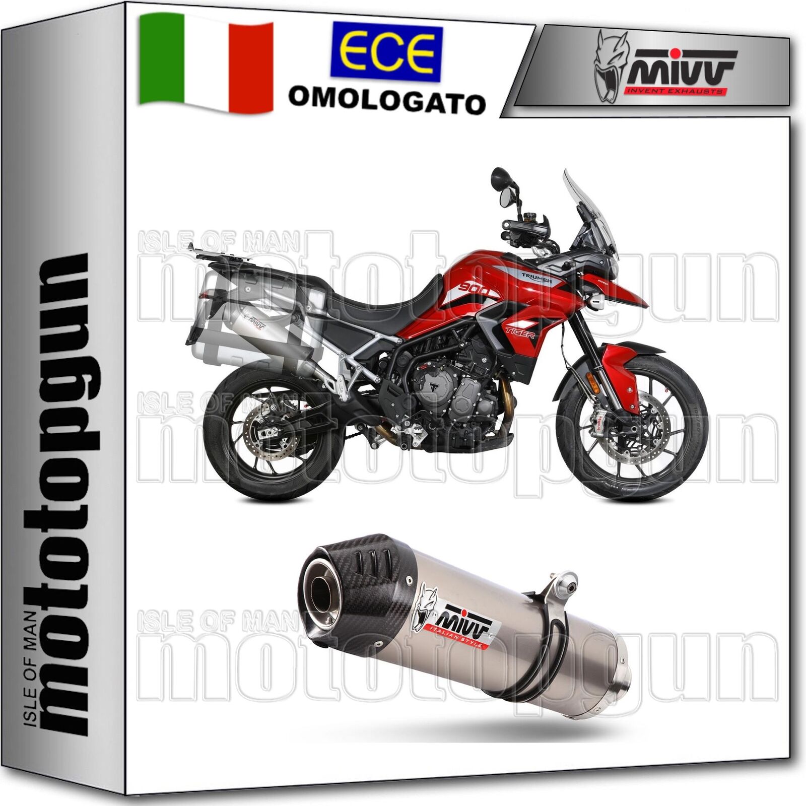 MIVV SCARICO OMOLOGATO CAT-OEM OVAL TITANIO TRIUMPH TIGER 900 / GT / PRO 2021 21
