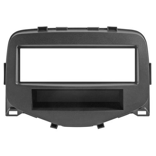 Mascherina 1 DIN per Citroen C1 14- Peugeot 108 14- Toyota Aygo 14- colore nero