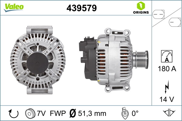 Alternatore 439579 VALEO per CHRYSLER
