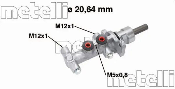 Pompa freno Alluminio 05-0768 METELLI per RENAULT OPEL NISSAN