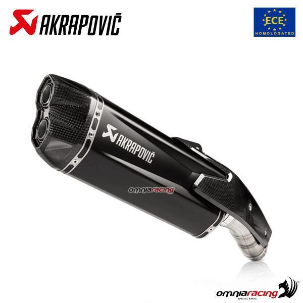 Terminale scarico Akrapovic omologato titanio nero Kawasaki ZH2 2020-2023