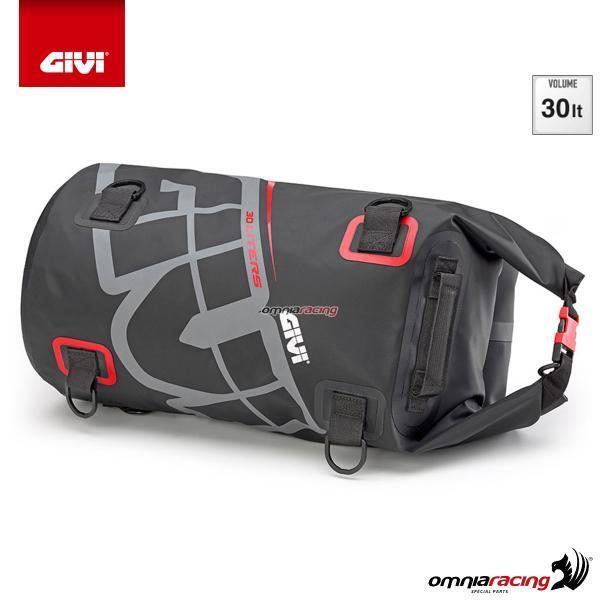 GIVI Easy-T borsa rullo impermeabile da sella o portapacchi 30 lt grigio e rosso