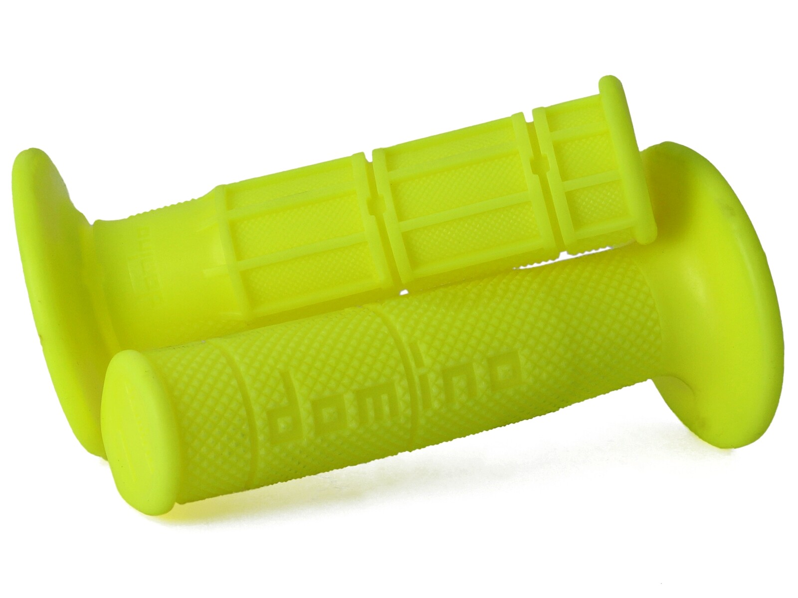 COPPIA MANOPOLE DOMINO MOTO CROSS-ENDURO OFF-ROAD COLORE GIALLO FLUO 118MM