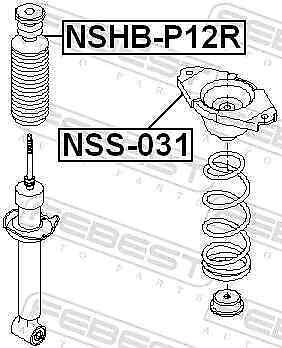 Copertura ammortizzatore pneumatico Assale posteriore NSHB-P12R FEBEST