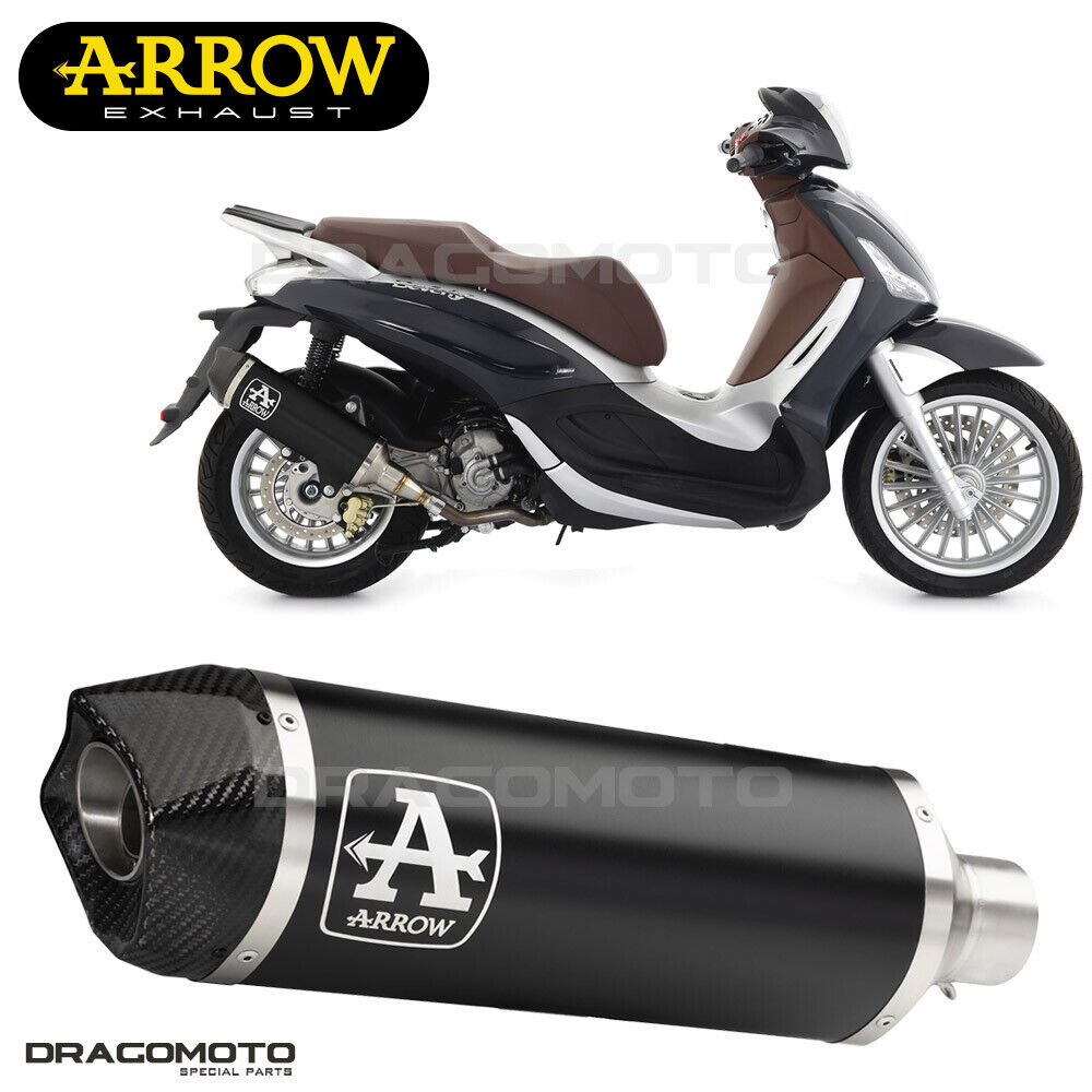 Silenziatore PIAGGIO BEVERLY 300 HPE 2021 2022 ARROW ALU Nero CC URBAN