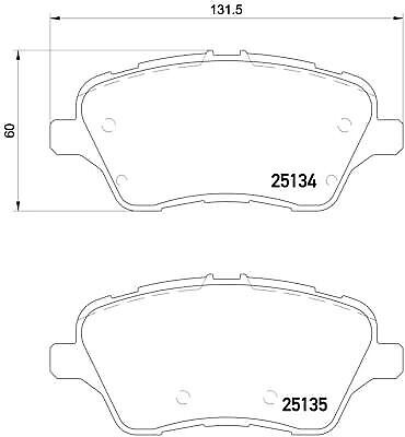 BREMBO P 24 151 Kit pastiglie freno per FORD B-MAX (JK), B-MAX Van (JK), FIESTA