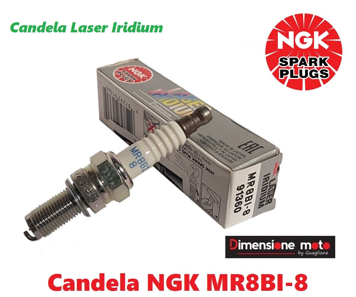 91360 - 1 Candele NGK MR8BI-8 Laser Iridium per PIAGGIO Liberty i-Get 50-4T 3V