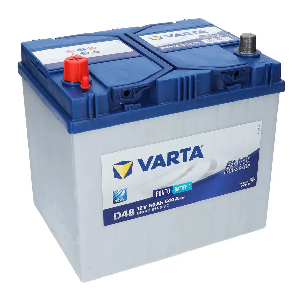 BATTERIA AUTO VARTA D48 60AH 540A BLUE DYNAMIC POLO POSITIVO SINISTRO 560411054