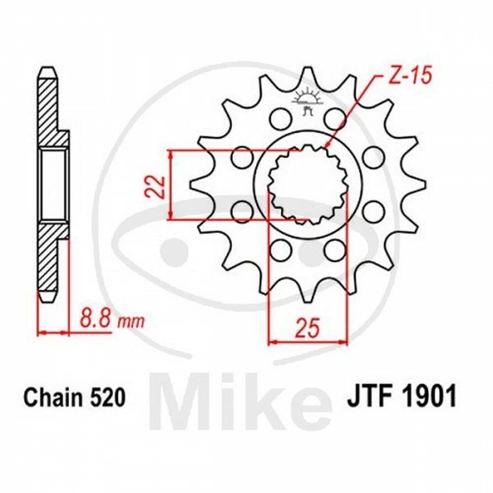 PIGNONE RACING Z15 520 726.47.81 HUSABERG 250 FE 4T 2013-2014