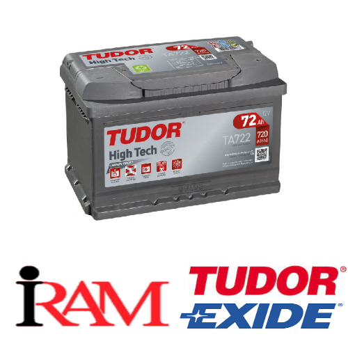 TUDOR TA722 BATTERIA TECHNICA 72AH 720A,