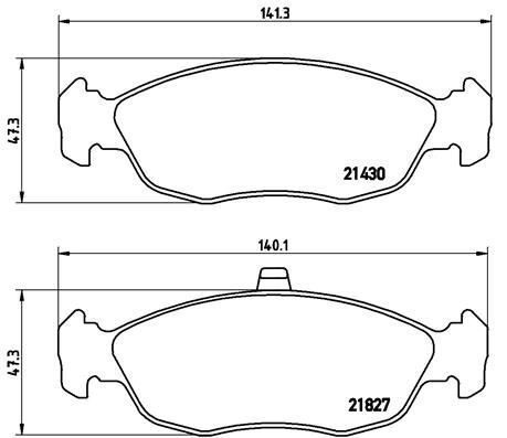 BREMBO P61051 Kit pastiglie freno per PEUGEOT 106 I (1A, 1C), 106 II (1A_, 1C_),