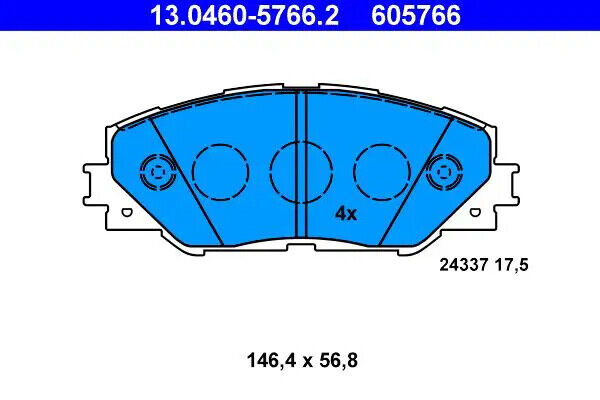 Pastiglie freno 13.0460-5766.2 ATE per TOYOTA RAV 4 III RAV 4 IV RAV 4 IV VAN