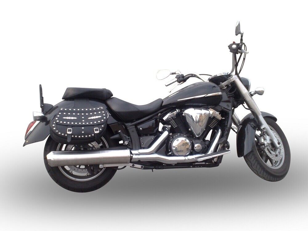 GPR exhaust approved satin Oval Bomb Yamaha XVS1300 Midnight Star 2006-2014