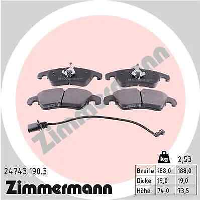 Pastiglie freno 24743.190.3 ZIMMERMANN per AUDI A7 Sportback A6 C7 A6 C7 Avant
