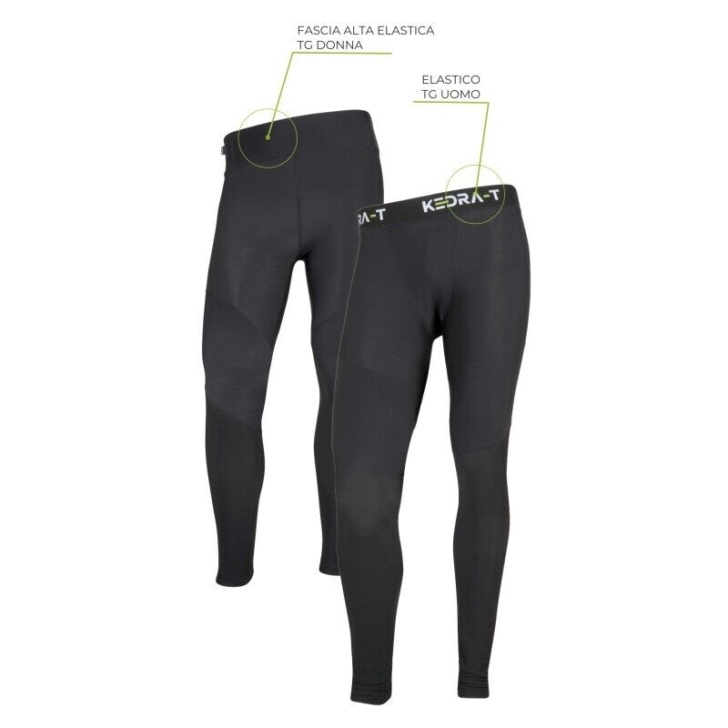 KEDRA-T PANT. TECNICI TERMICI SOFT IN PILE TECNICO NERO TG. M