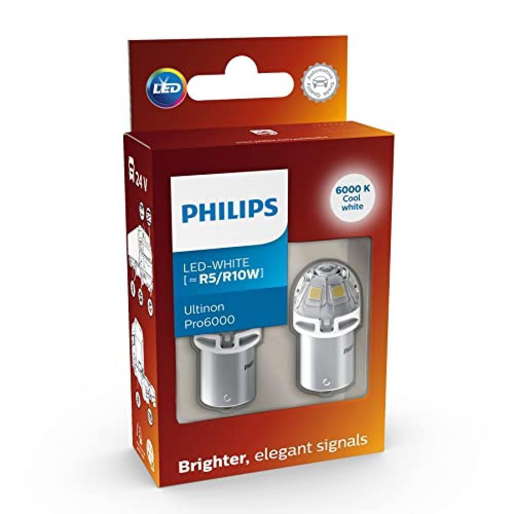 (TG. R5W/R10W) Philips Ultinon Pro6000 LED lampadina di segnalazione per auto (R