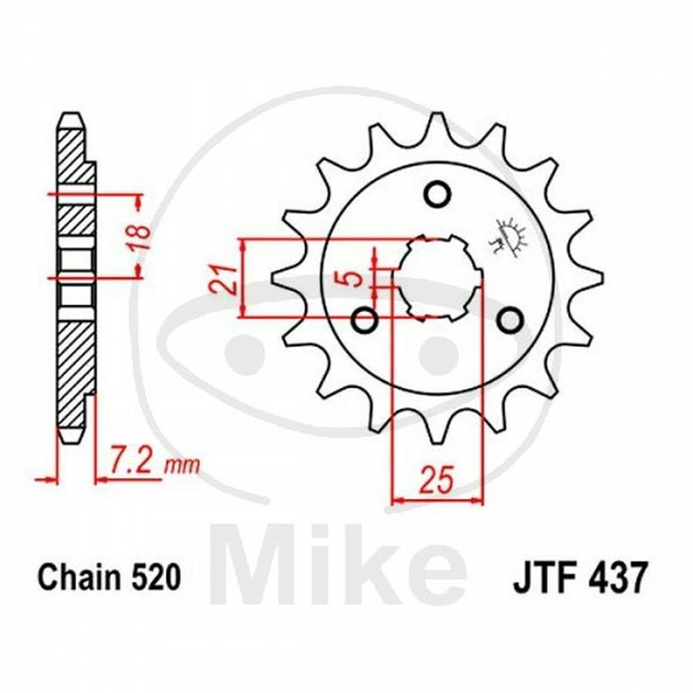 PIGNONE Z16 520 726.19.28 PER SUZUKI 600 DR R / DR S 1985-1989
