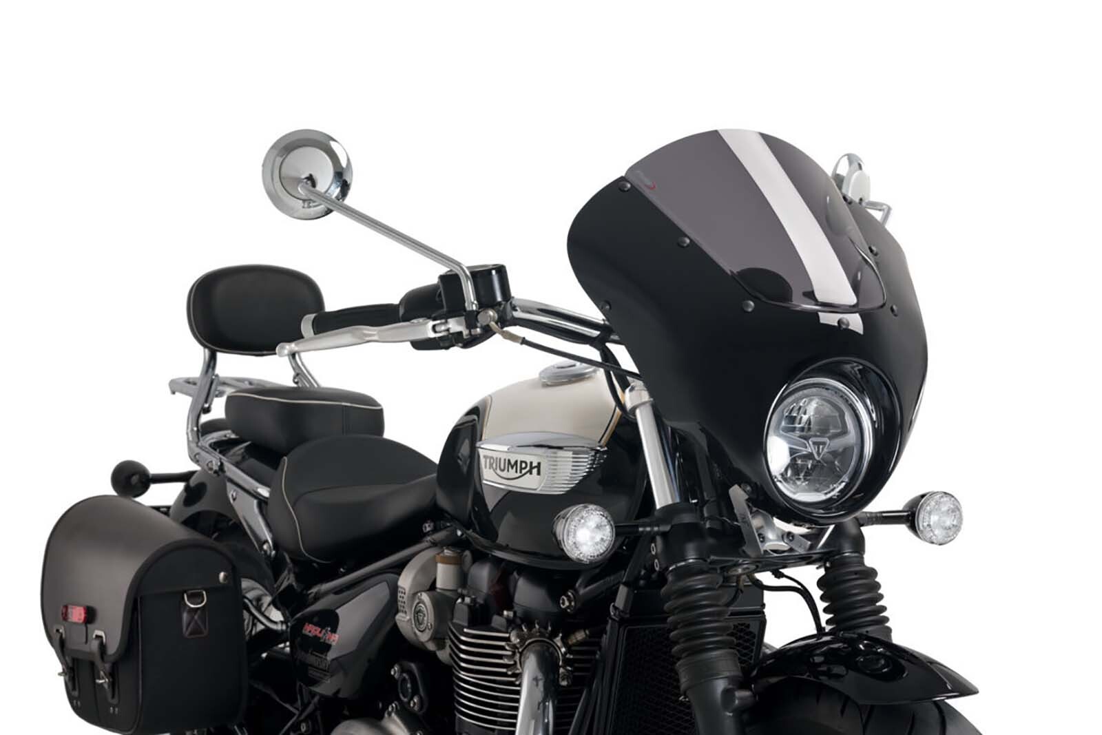 PUIG CUPOLINO SEMICARENATO DARK NIGHT TRIUMPH BONNEVILLE SPEEDMASTER 2020 FUME S