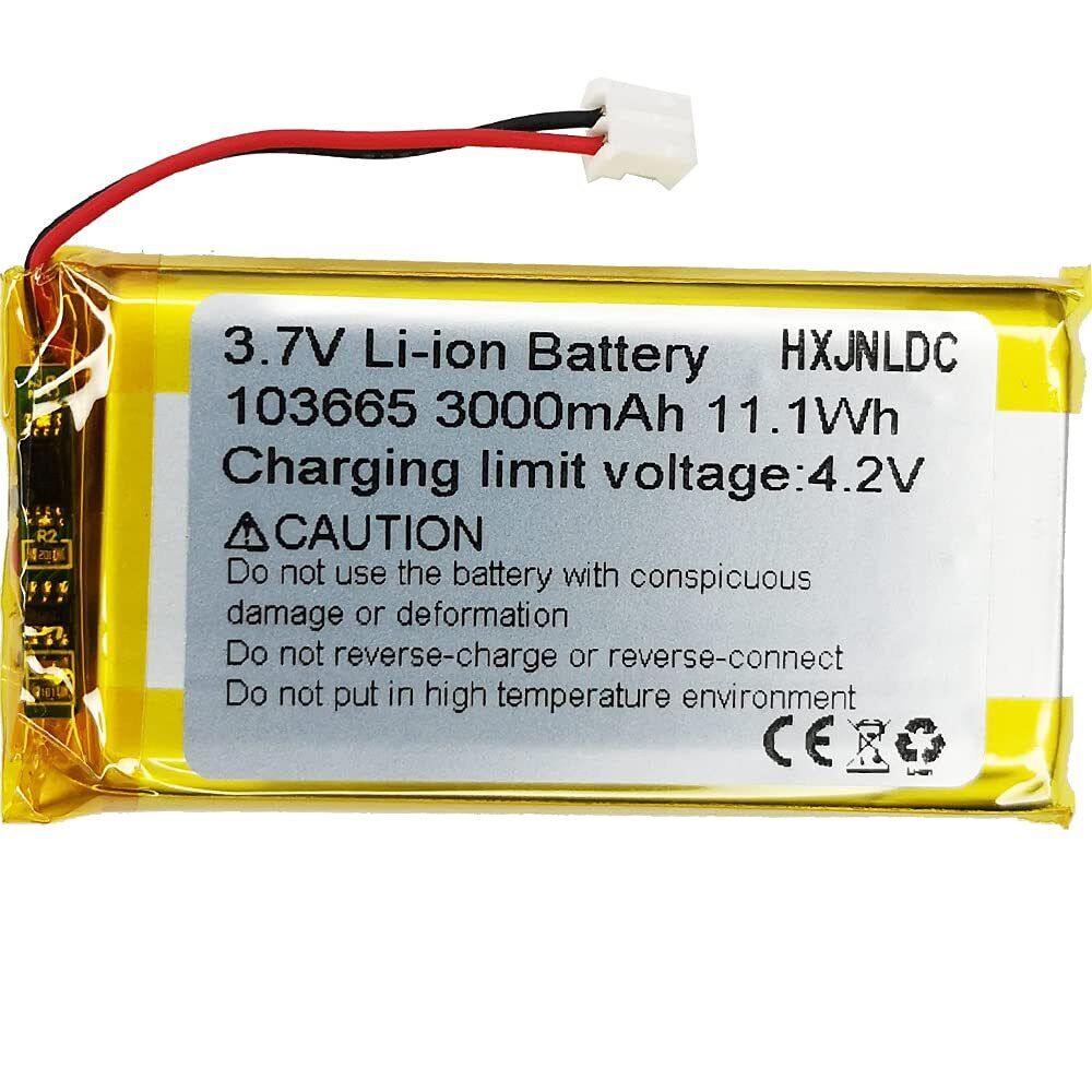 DC 3.7V 3000mAh 103665 li-ion Lithium Ion Polymer Battery Replacement per DIY...
