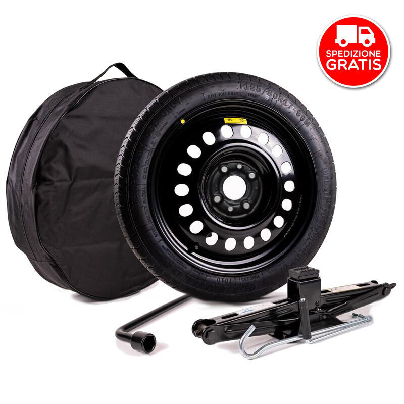 Ruotino di scorta per CITROEN C1 (PM,PN)  dal 2005 - ruota crick-chiave-sacca