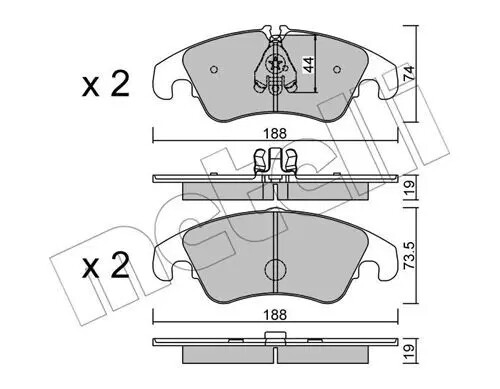 Pastiglie freno 22-0775-0 METELLI per AUDI A5 A5 Sportback A5 Cabriolet A4 B8