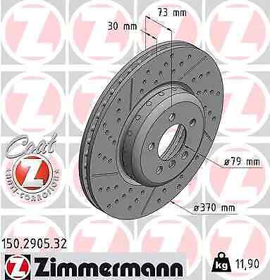 2x Disco freno ventilazione interna 150.2905.32 ZIMMERMANN per BMW 1 3 3 Touring