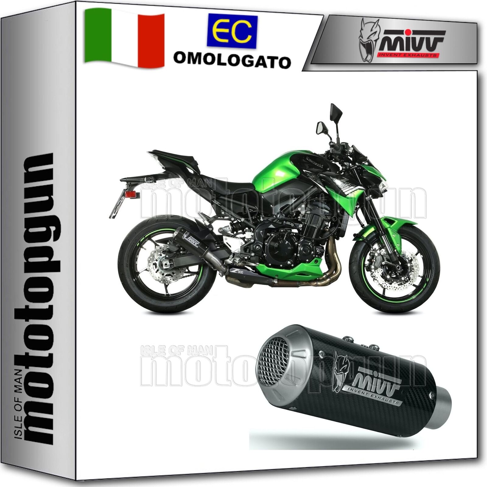 terminale omologato mk3 carbonio mivv per kawasaki z900 z-900 2020 20 2021 21