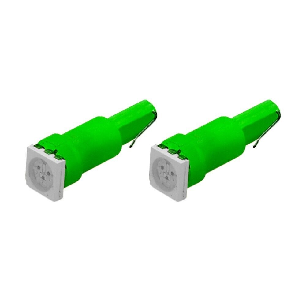 COPPIA LAMPADE A LED PER CRUSCOTTO/STRUMENTAZIONE (T5) 12V 1XLED VERDE