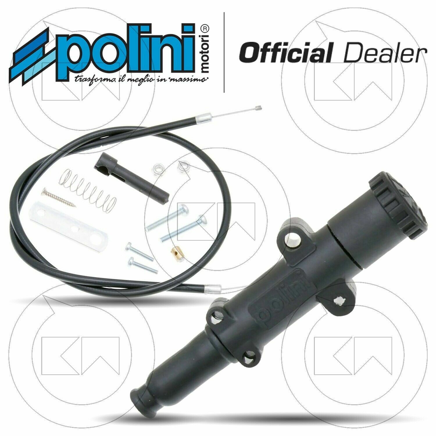POLINI KIT COMANDO ARIA MANUALE STARTER NERO + FILO UNIVERSALE PER MOTO SCOOTER