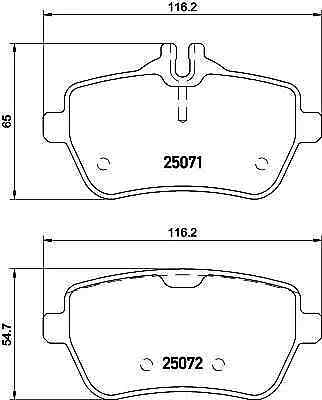 Pastiglie freno 8DB 355 021-511 HELLA per MERCEDES-BENZ CLASSE S CLASSE S Coupé