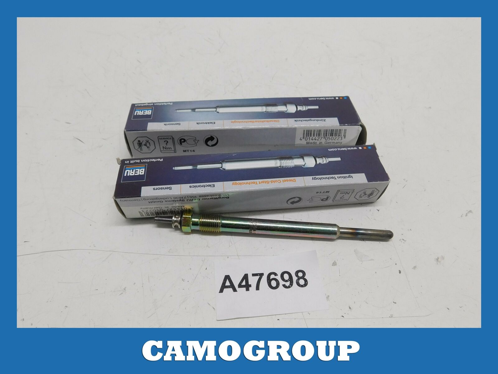 2 PEZZI PIECES CANDELETTA ACCENSIONE GLOW PLUG BERU MERCEDES CLASSE W168