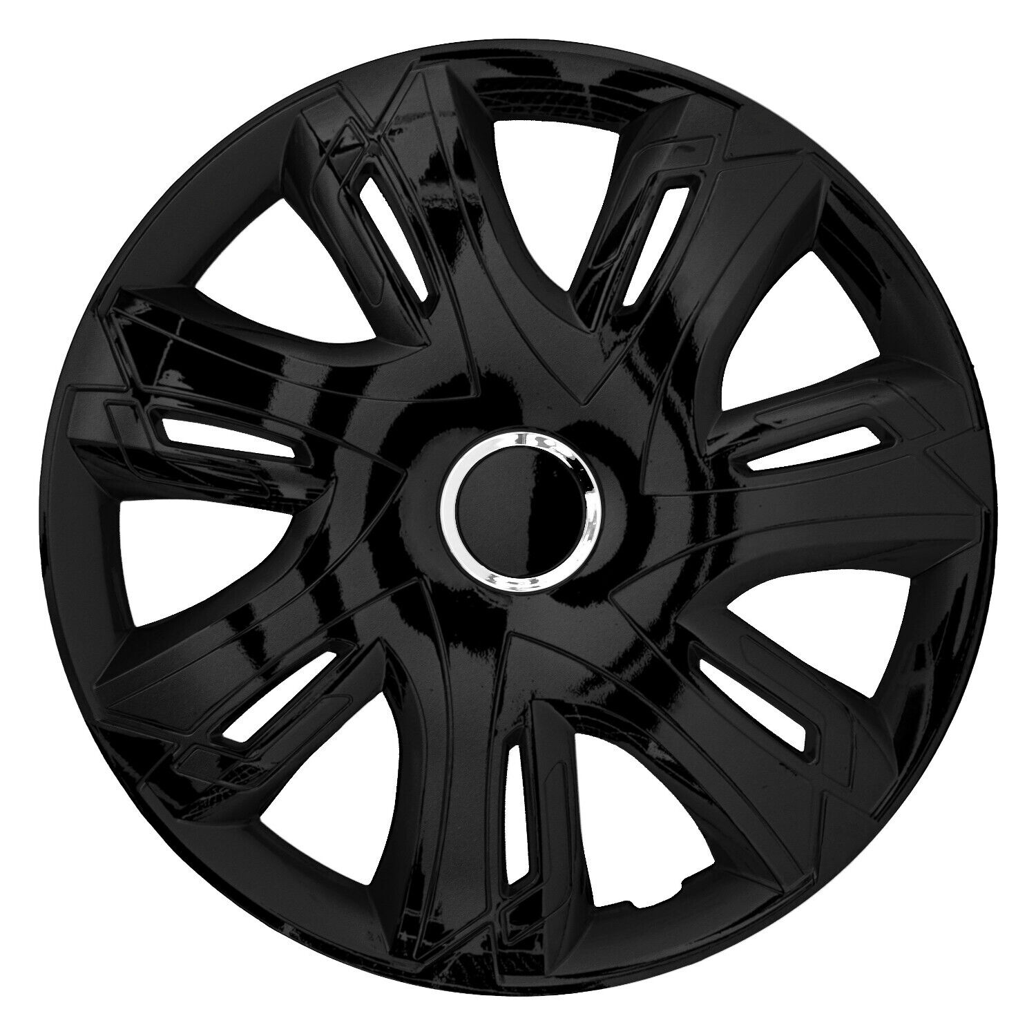 Copricerchi universali Supernova 16 pollici nero set 4 pezzi