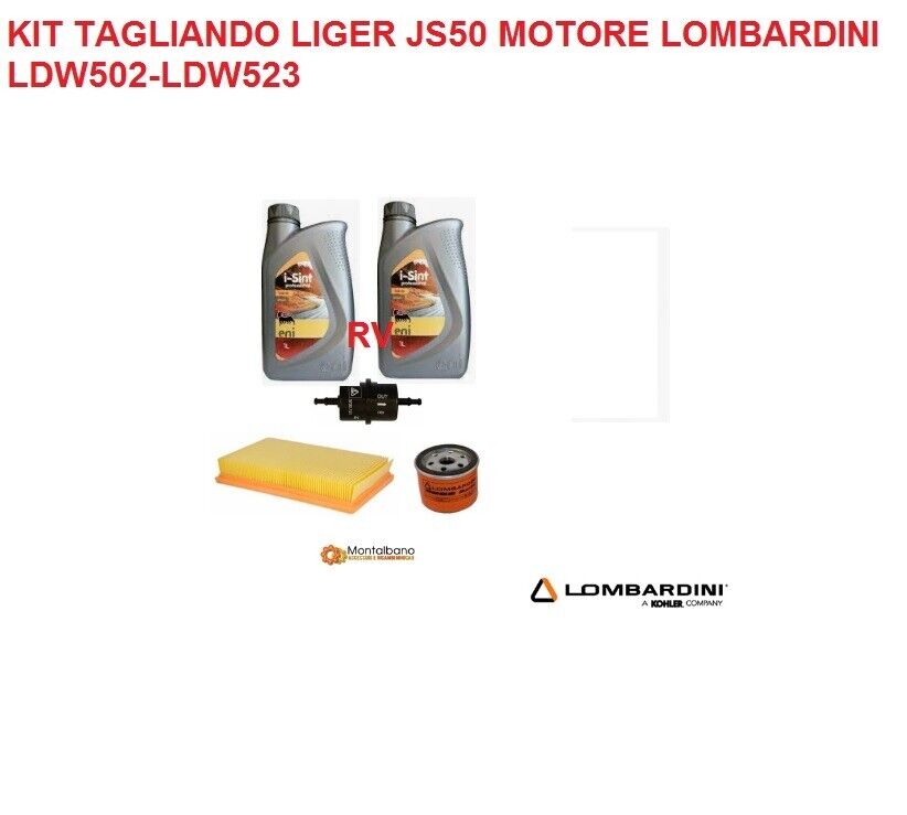 Kit tagliando Lombardini ORIGINALE Focs LDW502 LGW523 Ligier Chatenet VIRGO